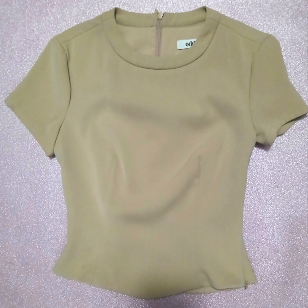 ODDMUSE Structured Nude Top XXS